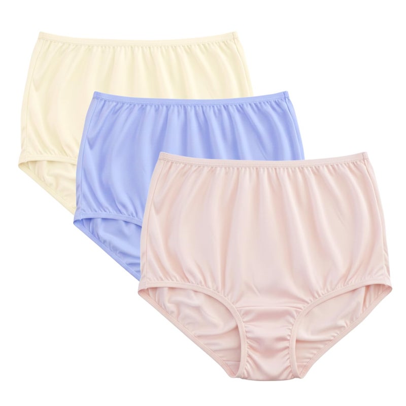 Vanity Fair Women's Perfectly Yours Ravissant Tailored Full Brief Panties, Nylon Underwear, 3 Pack, BCP Multi, Size 10 - Image 1